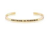 MantraBand Anything Is Possible Gold Bangle